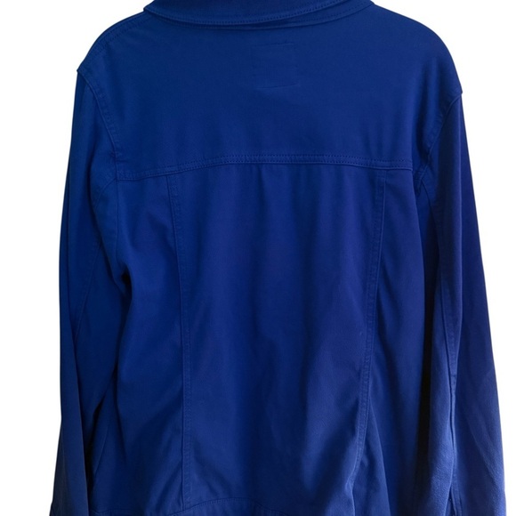 Gloria Vanderbilt Blue Denim Style Button Front Jacket Size L - Picture 5 of 10